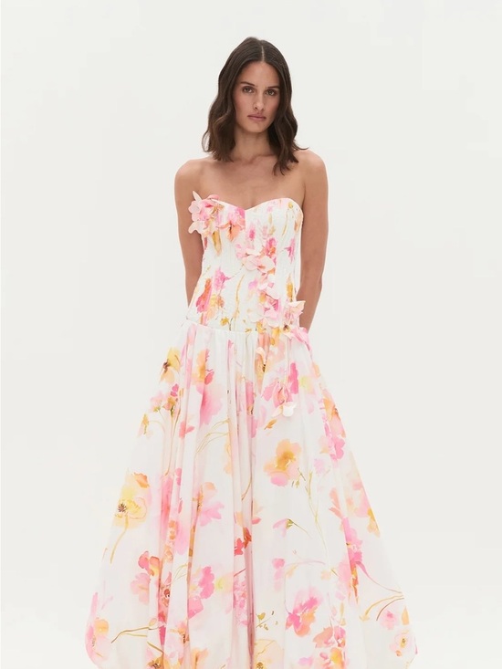 Aje Dresses & Skirts - Aje Gracie Gown (Strapless Floral Gown)